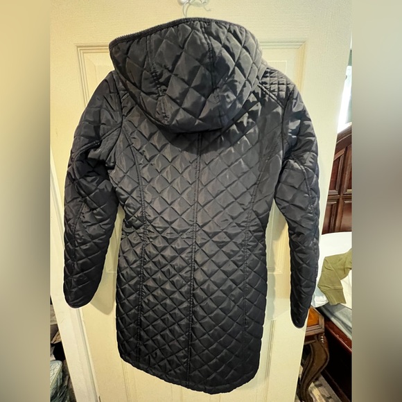 Lauren by Ralph Lauren Navy Blue Quilted Knee Length Jacket - Picture 2 of 3